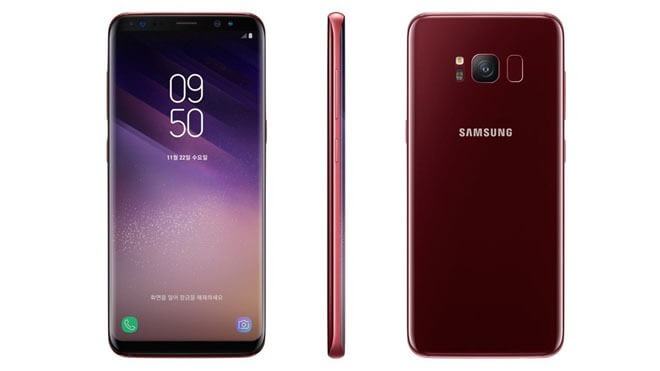 Samsung Launches A Burgundy Red S8 In Korea
